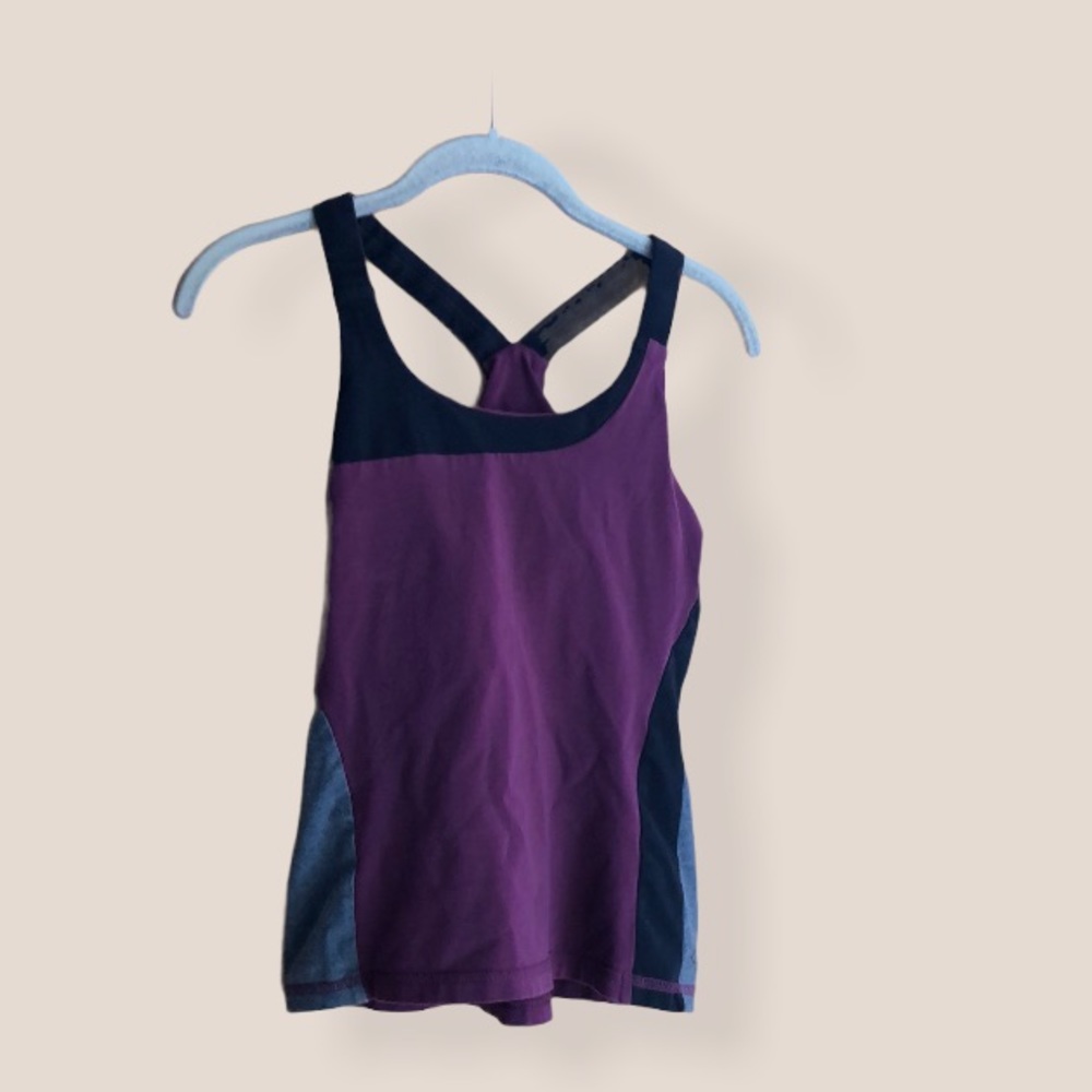 Satva burgundy grey black tank top size Small